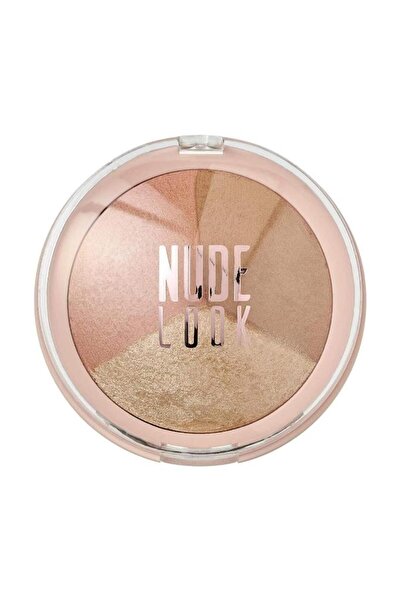 Golden Rose Nude Look Baked Trio Face Powder - Fırınlanmış 3'lü Allık, Bronze...