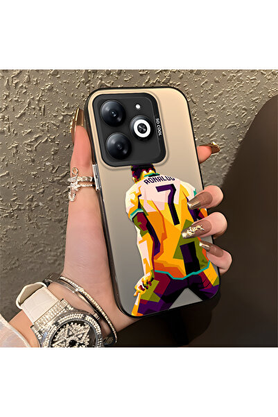 Hontinga حافظة Infinix Hot 40i المتوافقة مع نمط لاعب كرة القدم ذو الحواف السي...