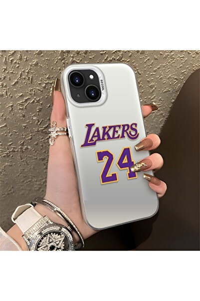 Hontinga iPhone 13 Compatible Kobe Bryant Patterned Silicone Edge Hard Back S...
