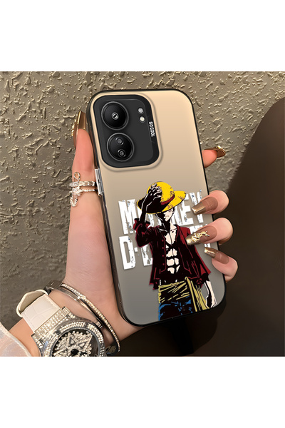 Hontinga Xiaomi Redmi 13C Compatible Trendy Men's Patterned Silicone Edge Har...