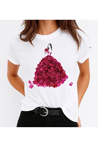 OEM Tricou damă din bumbac 100%, rochie roșie 3