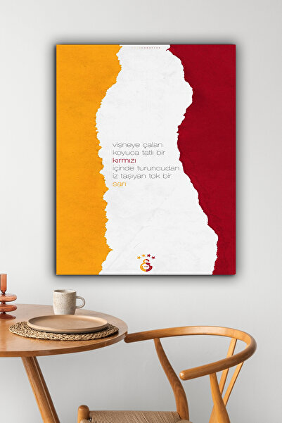postercraft Sarı Kırmızı Galatasaray Modern Panel Tablo Poster