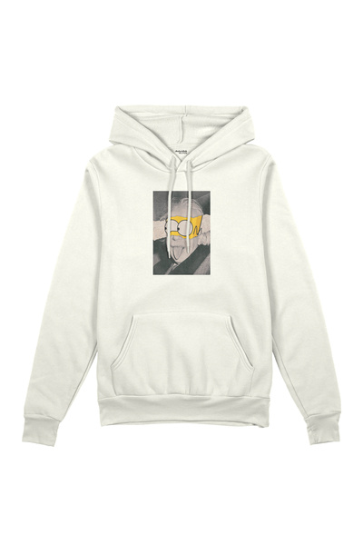 The Lucid Lab Albert Einstein / Homer Simpson Oversized Hoodie - White