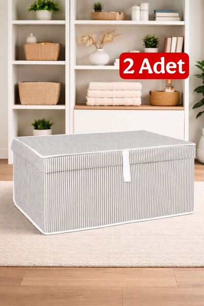 Funny Life 2'li Set Soft Line Premium Kapaklı Kutu Hurç Büyük Boy - 30*40*60