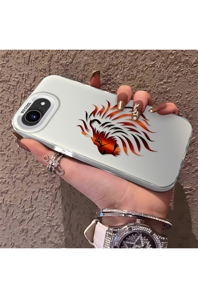 Hontinga iPhone 16E Compatible Silicone Edge Hard Back Phone Case Brand Design