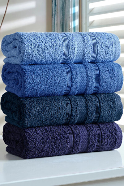 DNZGÜLCAN Lera 4-Piece 70X140 Towel Set - Bathroom Towel Set |   100% Cotton ...