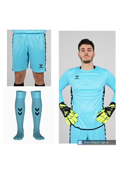 hummel KİŞİYE ÖZEL BASKILI KALECİ FORMASI+KALECİ ŞORTU+KALECİ ÇORABI ÜÇLÜ TAKIM