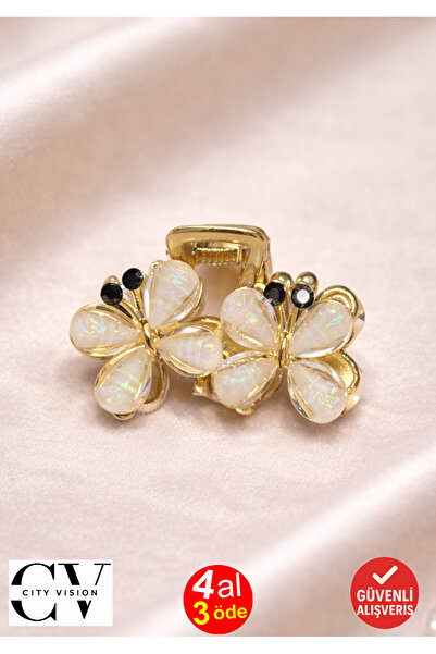 cityvision Agrafă de păr pentru femei, în formă de fluture, cu aspect de perl...