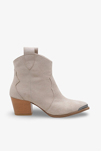 İNNABUTİKK Elise Kadın Kovboy Bot - Bej Süet