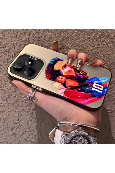 Hontinga حافظة هاتف من السيليكون الصلب متوافقة مع هاتف Realme Note 50 بنمط نج...