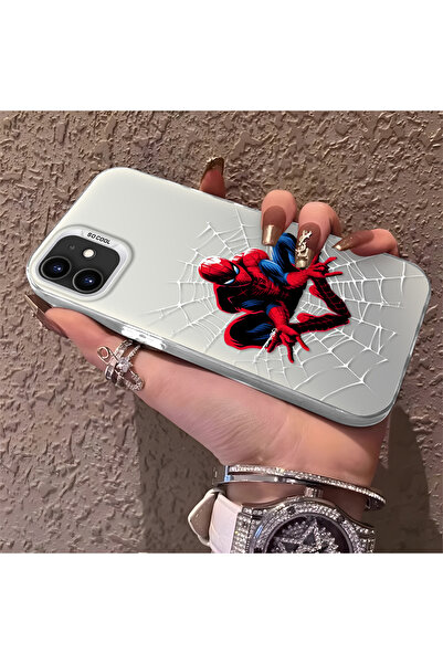 Hontinga iPhone 11 Compatible Silicone Edge Hard Back Phone Case with Spider-...