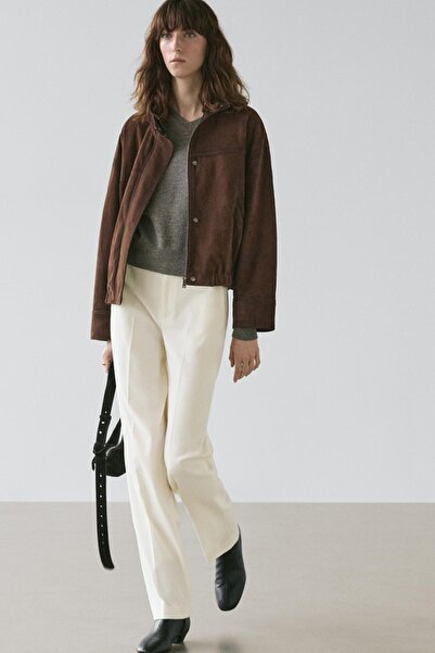 Massimo Dutti Straight fit dökümlü pantolon