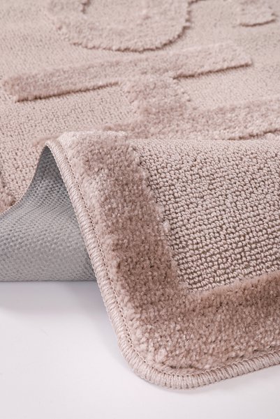 Konfor Halı Mink Non-Slip Sole Bath Mat Long Lasting Soft Water Absorbent Washable Shine 60X100