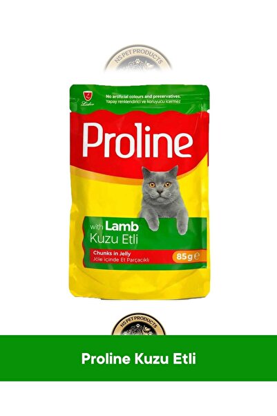 Proline Pouch Jelly Jöle İçinde Et Parçacıklı Kuzu Etli Yaş Kedi Maması 85 gr