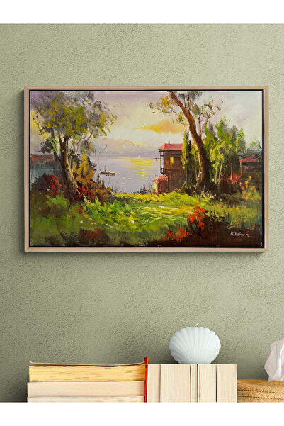 Simurg Sanatevi İstanbul’un Yeşil Kıyıları Yağlı Boya Tablosu