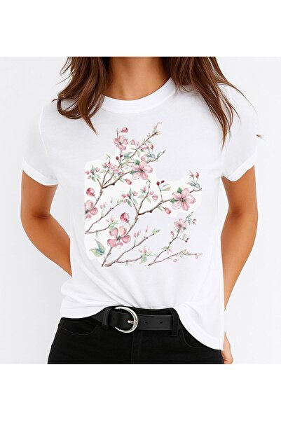 OEM Tricou de damă din bumbac 100% flori 6