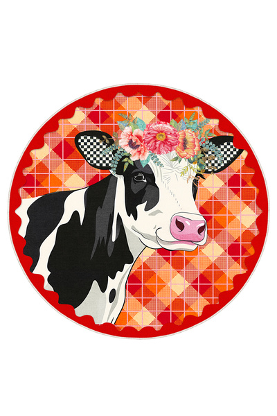 Mahita Home Dekoratif Mackenzie Modern Halı, Makinede Yıkanabilir Kaymaz , İn...