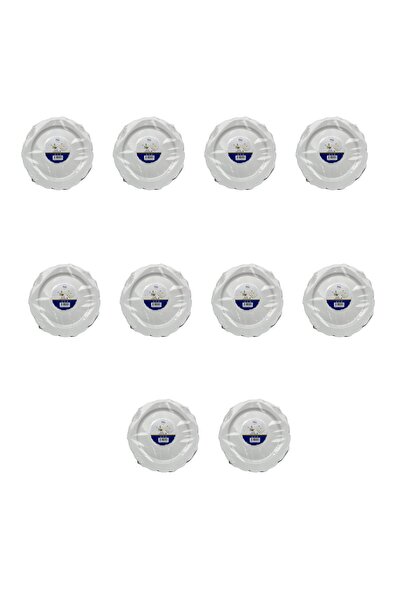 omeyva Kullan At Parti Plastik Sert Mika Tabak - 26 Cm. - Beyaz - 6 Adetlik 1...