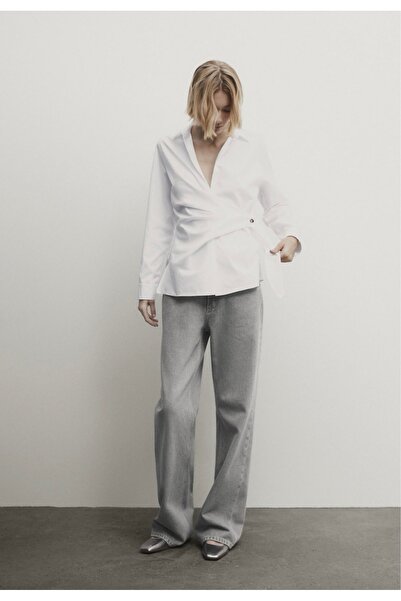 Massimo Dutti Cămașă cu fundă