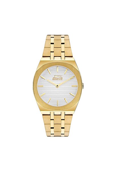 Slazenger Sl.09.2311.3.04 Women's Wristwatch |   30mm Gold Case, Silver Dial