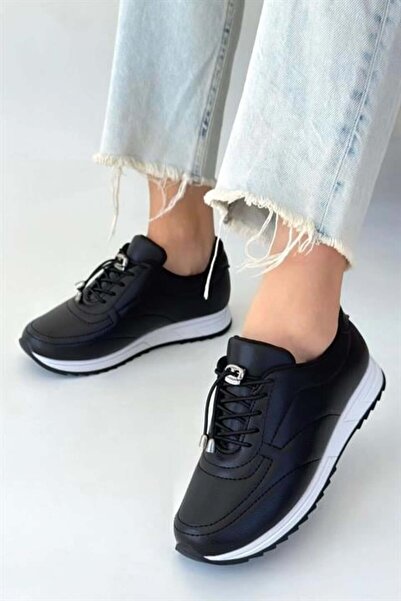 Les Passent Women's Ayda Black Lace-Up Orthopedic Comfortable Sole Daily Ball...