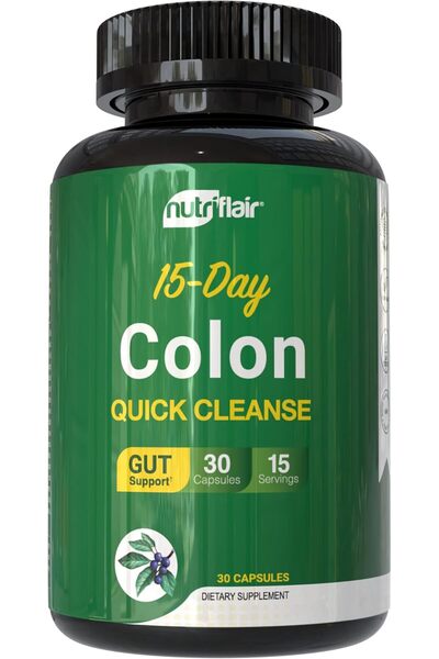 Nutriflair Colon Cleanse Gut Detox Sagrada Senna Leaf Psyllium Husk Probiotic...