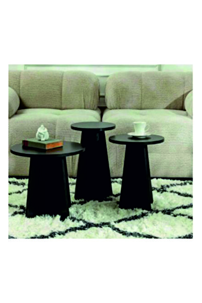 dedeler dekor 3'lü Mantar Zigon Sehpa Orta Sehpa Dekoratif 3 Boy Ofis Sehpası...