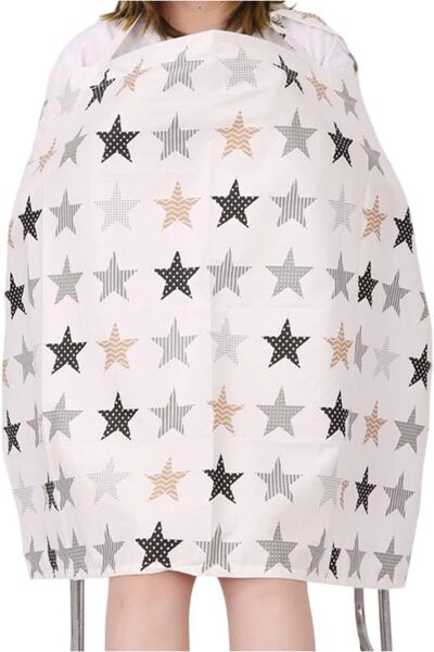 Margoun Muslin Nursing Cover for Breastfeeding, Breathable, Adjustable Neck S...