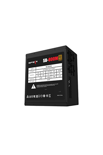 SPEARPC SB800M Modular Bronze Computer POWER SUPPLY 800W PCIe 5.0 black Color