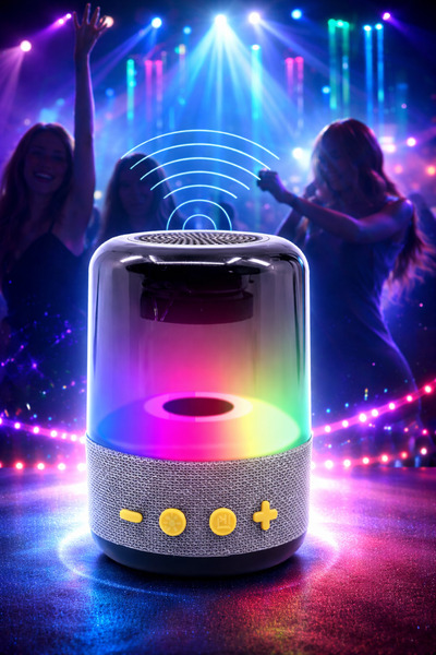 Arfseb RGB Ambiyans Işıklı Yüksek Sesli Taşınabilir Bluetooth Speaker Hoparlör