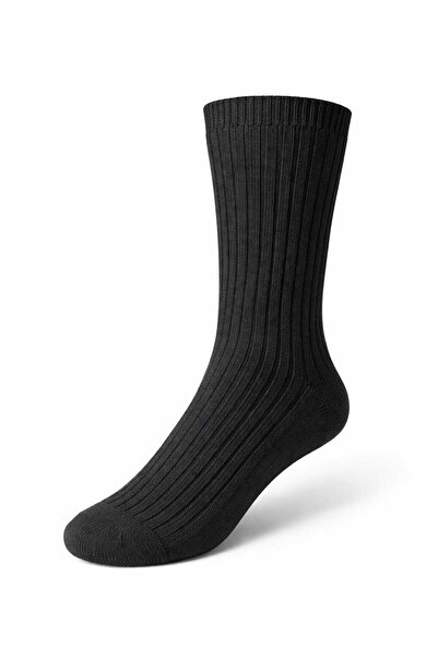 HURİSÖNMEZ Size 35-39 Knitwear Bamboo Corded Fabric Socket Women's Socks