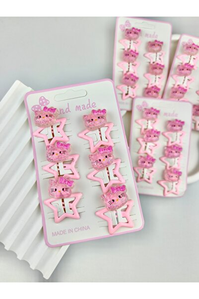 Toka Sepetim Hello Kittyli Pembe Yıldız Çıtçıt Seti