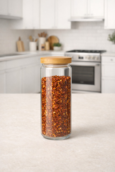 Kitchen Way Borosilicate 1200ml Jar with Bamboo Gasket Lid Kw-790