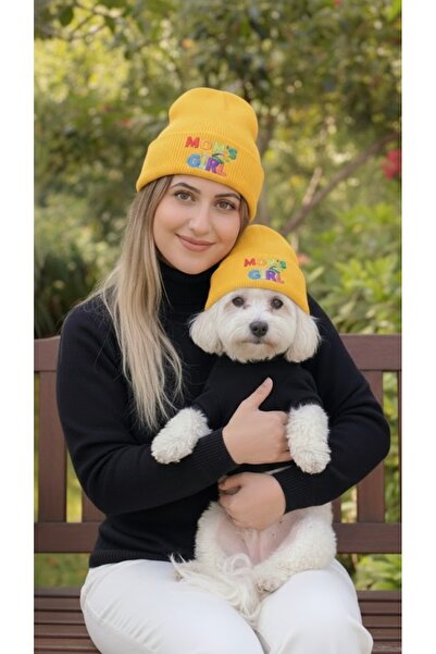Lokums طقم قبعة الأم والكلب مكون من قطعتين - ملصق Mom's Girl - قبعة متناسقة ل...