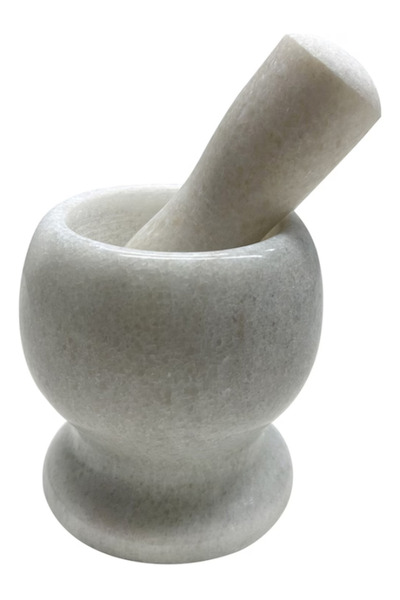 metalocasnice VERY THICK marble mortar and pestle, H 11CM, DIAMETER 10CM