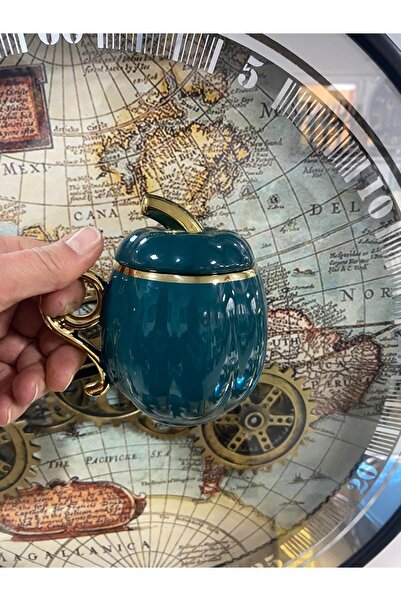 elif aksesuar Lvn Kabak Porselen Kapaklı Kupa