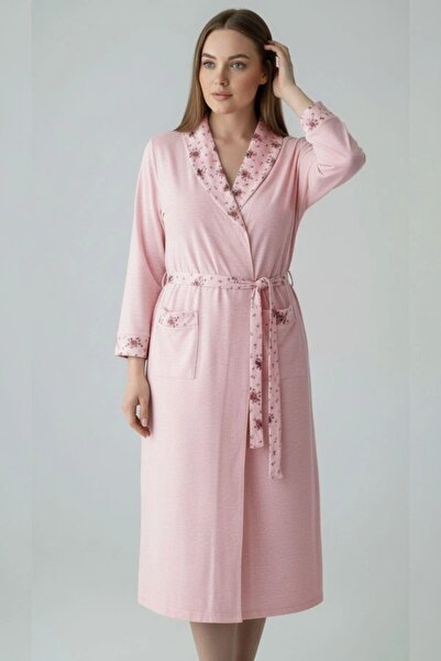 Mecit Pijama Γυναικεία ρόμπα με κορδόνια, μακρύ μήκος, με λουλουδάτο σχέδιο, ...