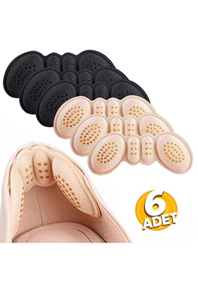MUBX 3 Çift Sünger Siyah Renk Topuk Vurma Önleyici Topuk Aparatı Ayakkabı Kor...