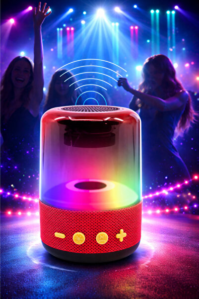 Arfseb RGB Ambiyans Işıklı Yüksek Sesli Taşınabilir Bluetooth Speaker Hoparlör