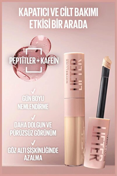 Maybelline New York Lifter Kafein ve Peptitler İçeren Nemlendiren ve Aydınlatan Kapatıcı - 15