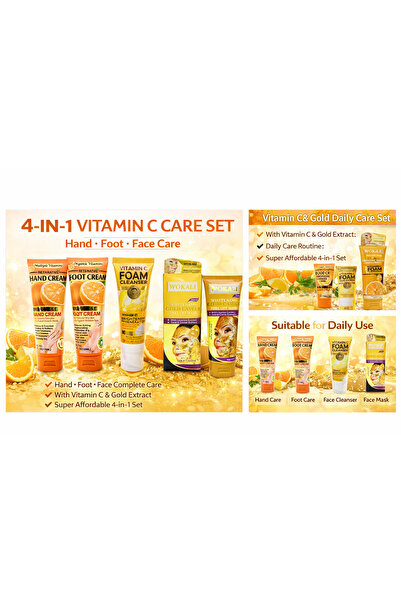 Vitamin مجموعة العناية اليومية سي 4 في 1