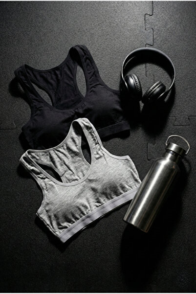underwear bodyway 2'li Paket Pamuklu Pedli Sporcu Sütyeni & Bralet - Günlük R...