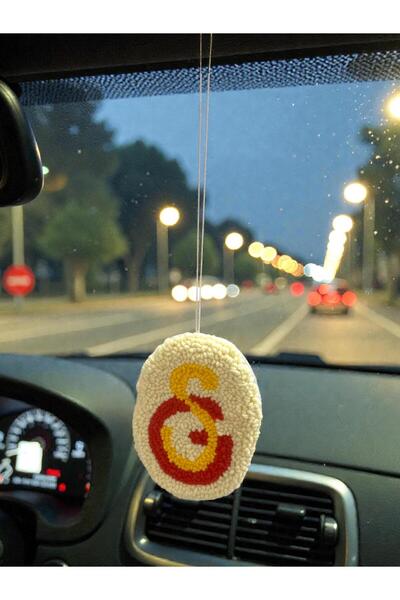 Colore GS Araba Süsü Taraftar Dikiz Ayna Süsü/Punch El İşi Galatasaray