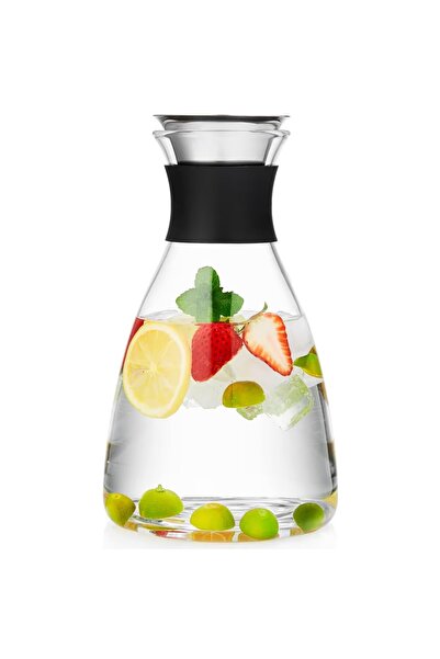 MESNEY 1.8L Water Carafe, Borosilicate Glass, Stainless Steel Lid, Temperatur...