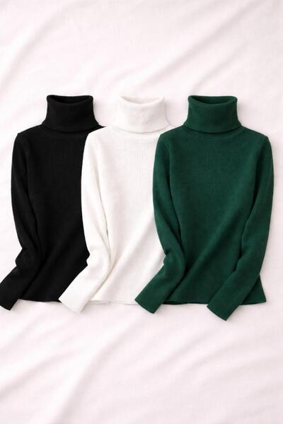 LUPERCUS Women's 3-Piece Ade High Neck Turtleneck Long Sleeve