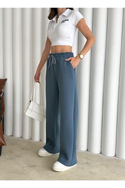 Makarina Women's Winter Three-Ply Sha Fleece-Lined Chee Polar Fleece Palazzo ...