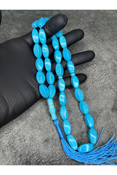 Mos Tespih Large Size High-End Turquoise Turquoise Stone Natural Stone Prayer...