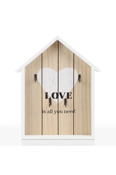 efuturetime Vintage Key Holder efuturetime, Love Model, White, 4 Hooks, Woode...