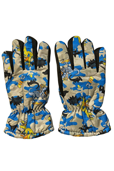 LİNOTTİ Boys' Snow Gloves with Fleece Lining, Ages 4-8