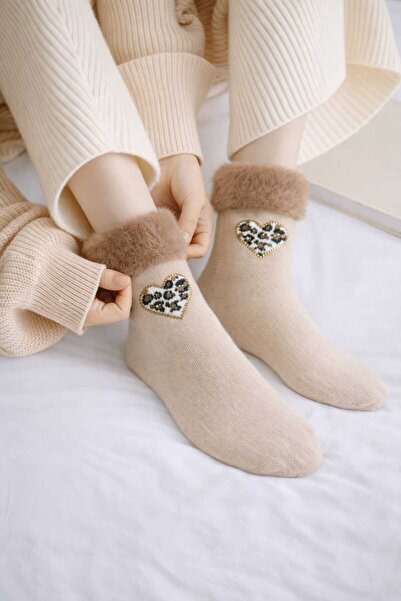gigigiyim Plush Fur Ankle Women's Socks